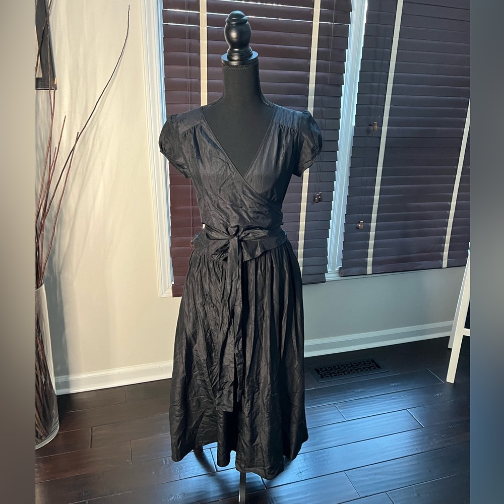 Black 100% Silk Dress